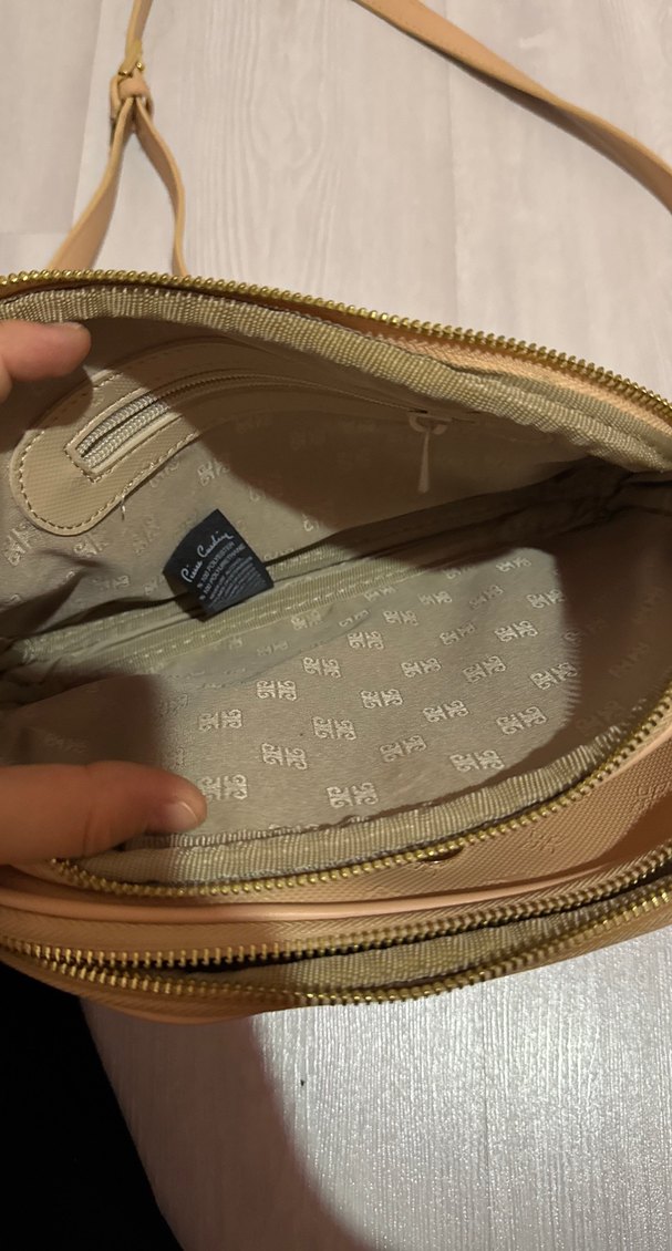 Bej Deri Kadın Çanta - Modern Klasik pierre cardin - Görsel 5