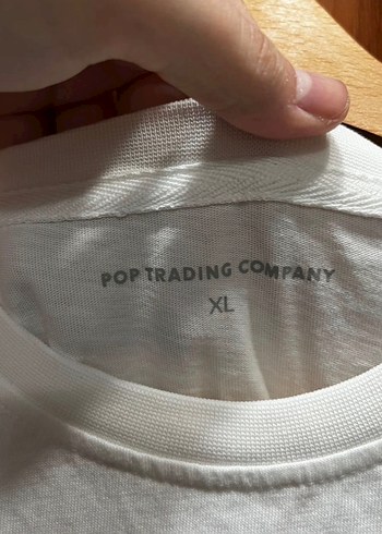 Pop Trading Co. Beyaz Baskılı Oversize Tişört - Görsel 8