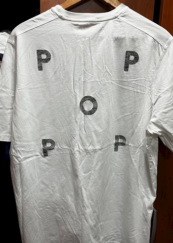 Pop Trading Co. Beyaz Baskılı Oversize Tişört - Görsel 4