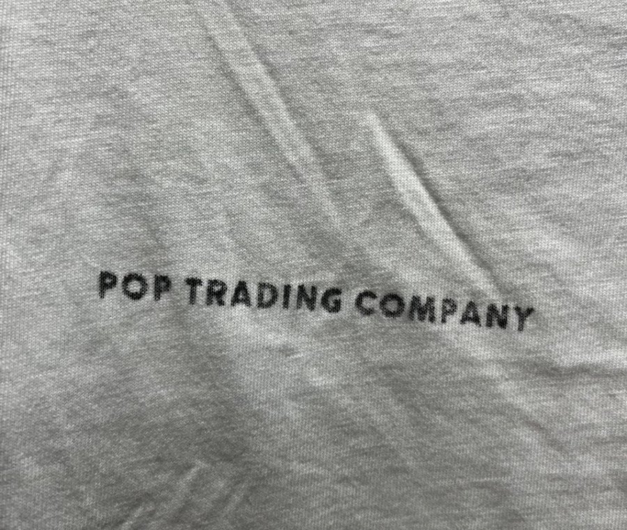 Pop Trading Co. Beyaz Baskılı Oversize Tişört - Görsel 3