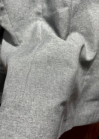 Gri Düğmeli Kadın Blazer Ceket - Görsel 7