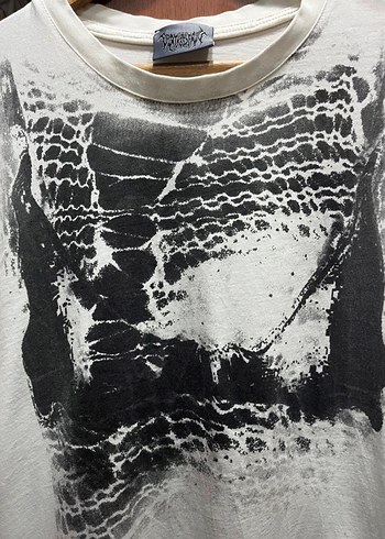 Death is easy Y2K baskılı beyaz tişört - Görsel 4