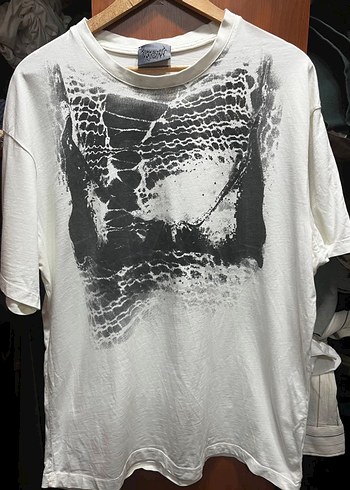 Death is easy Y2K baskılı beyaz tişört - Görsel 2