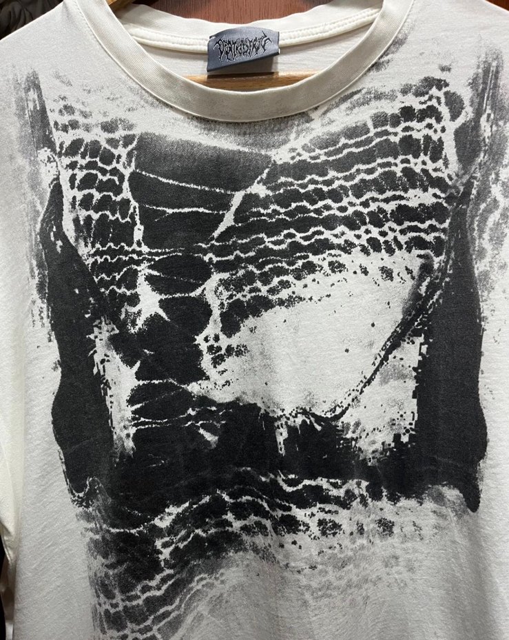 Death is easy Y2K baskılı beyaz tişört - Görsel 4