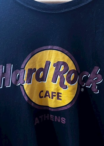 Hard Rock Baskılı Siyah Erkek Tişört - Görsel 2