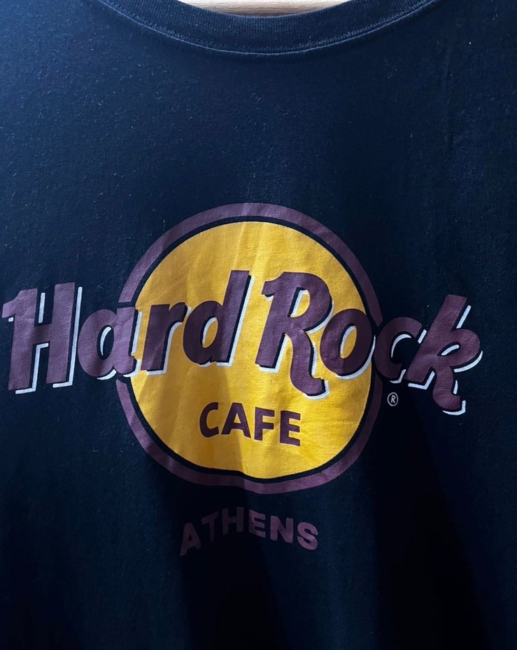 Hard Rock Baskılı Siyah Erkek Tişört - Görsel 2