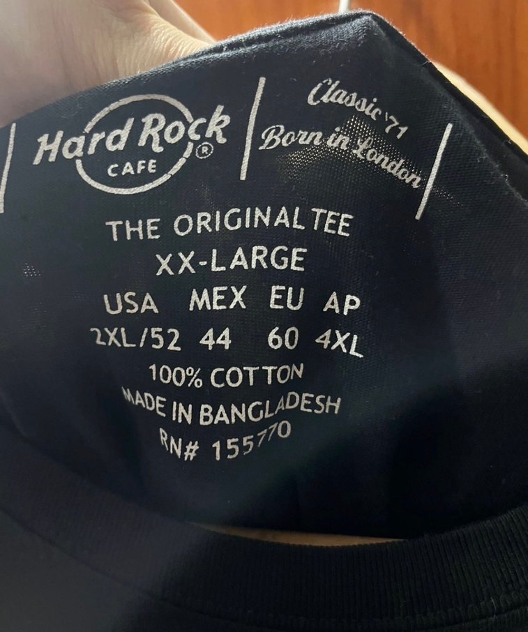Hard Rock Baskılı Siyah Erkek Tişört - Görsel 4