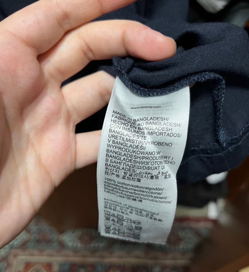 Tommy Hilfiger Erkek Lacivert Tişört - Görsel 5