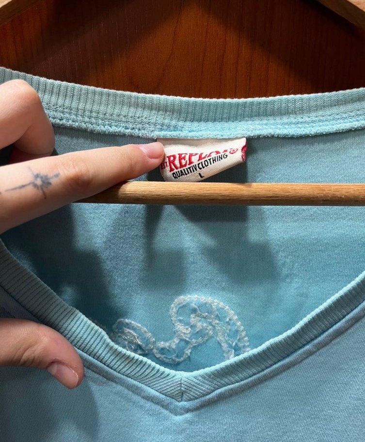 Y2k replay uzun kollu tişört - Görsel 4