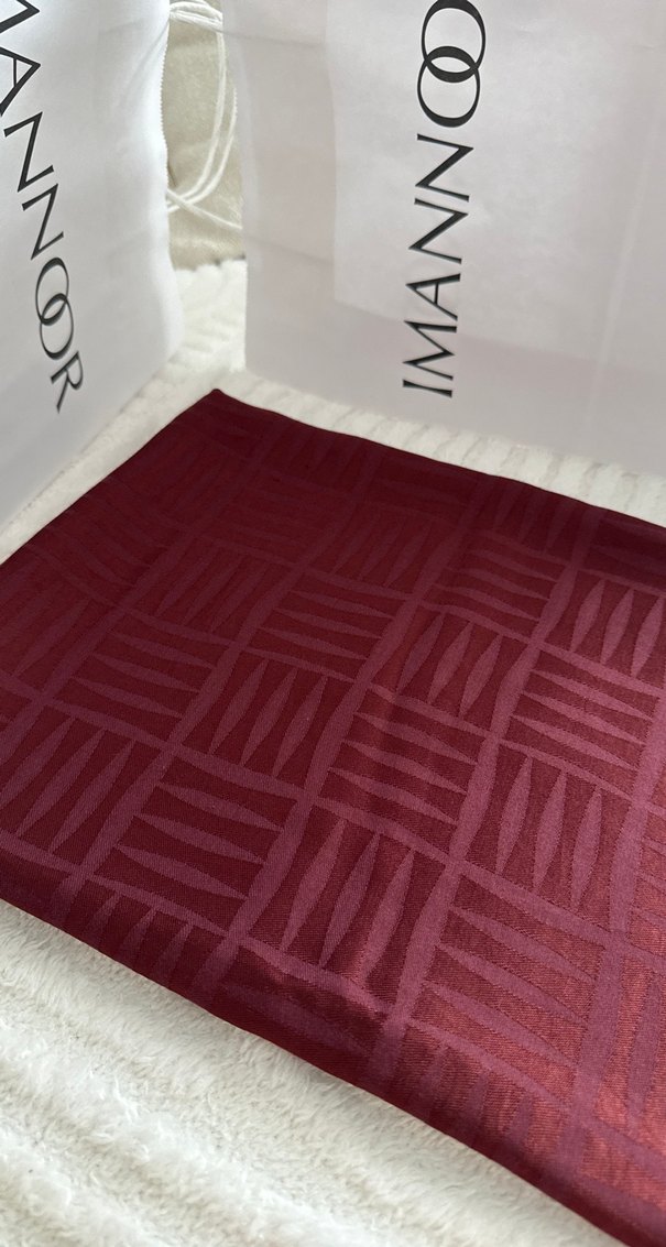 Bordo imannor Kadın Şal - Görsel 2