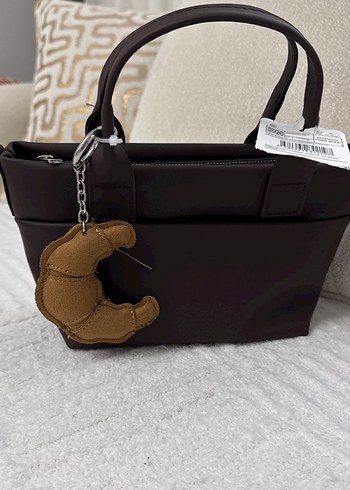 Kahverengi Deri Fermuarlı Kadın Çantası - Görsel 2