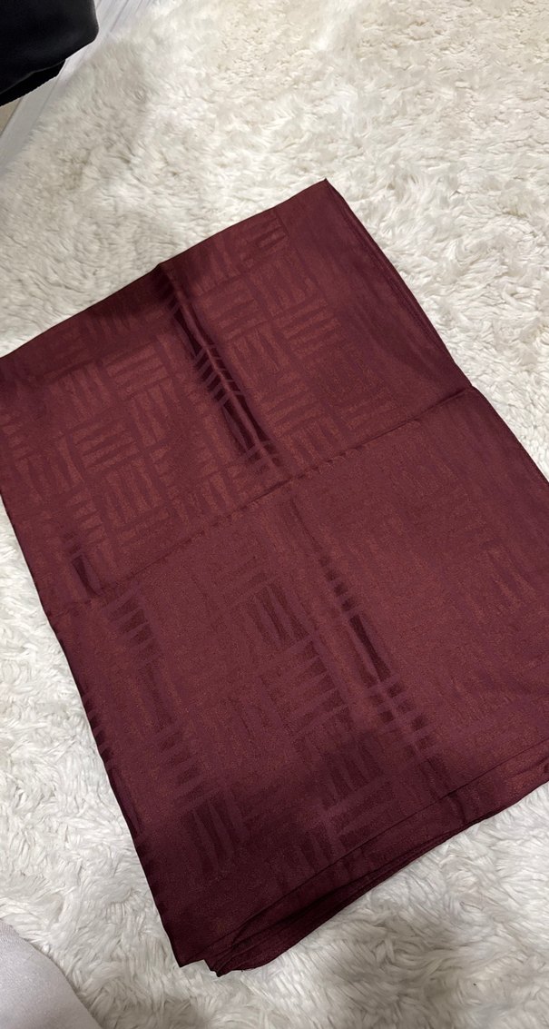 Orjinal bordo imanoor şal - Görsel 3