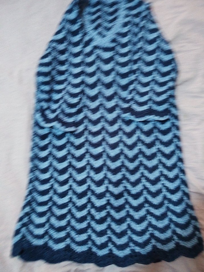 Mavi Gri V Yaka Triko el örgüsü - Görsel 3