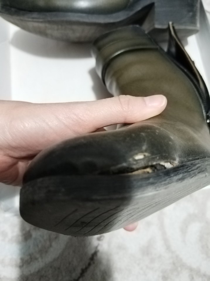 Kadın Haki renkte Deri Topuklu Botlar - Görsel 4