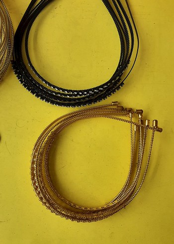 Kadın Parlak Taşlı Altın ve Siyah taçlar tanesi 20 tl - Görsel 8