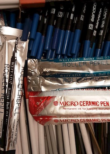 Pensan Mavi Roller Kalem Kartuşu refil yedek uçlar 3 renk - Görsel 4