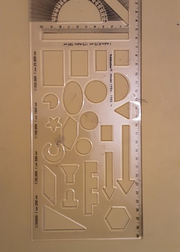 cetvel çeşitleri Renkli Geometri Ölçüm Seti toplu satılıktır - Görsel 16