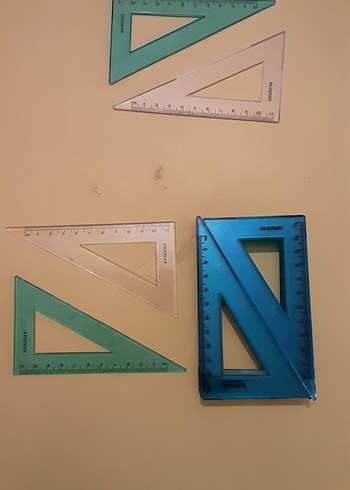 cetvel çeşitleri Renkli Geometri Ölçüm Seti toplu satılıktır - Görsel 6