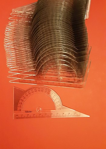 cetvel çeşitleri Renkli Geometri Ölçüm Seti toplu satılıktır - Görsel 12