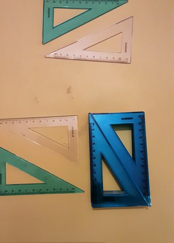 cetvel çeşitleri Renkli Geometri Ölçüm Seti toplu satılıktır - Görsel 9