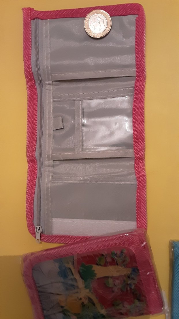 Baskılı Renkli Fermuarlı Kadın çocuk Cüzdanı - Görsel 3