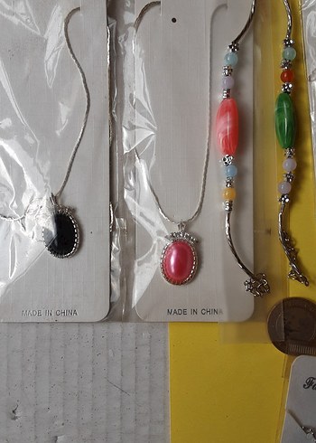 Uzun Renkli Boncuklu Kadın Kolye,küpe, bileklik - Görsel 4