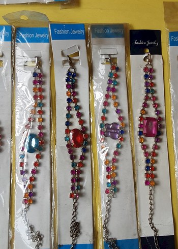 Uzun Renkli Boncuklu Kadın Kolye,küpe, bileklik - Görsel 6