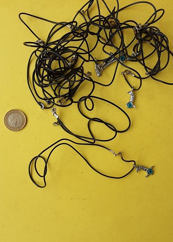 Uzun Renkli Boncuklu Kadın Kolye,küpe, bileklik - Görsel 20