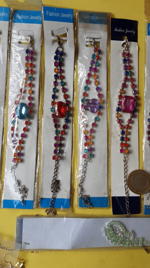 Uzun Renkli Boncuklu Kadın Kolye,küpe, bileklik - Görsel 3