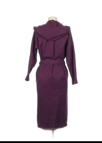 Uzun Mor Kadın trençkot - Görsel 3