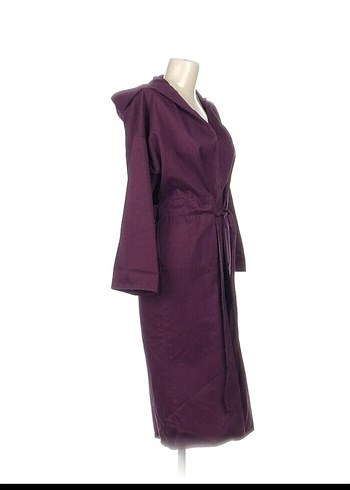 Uzun Mor Kadın trençkot - Görsel 2