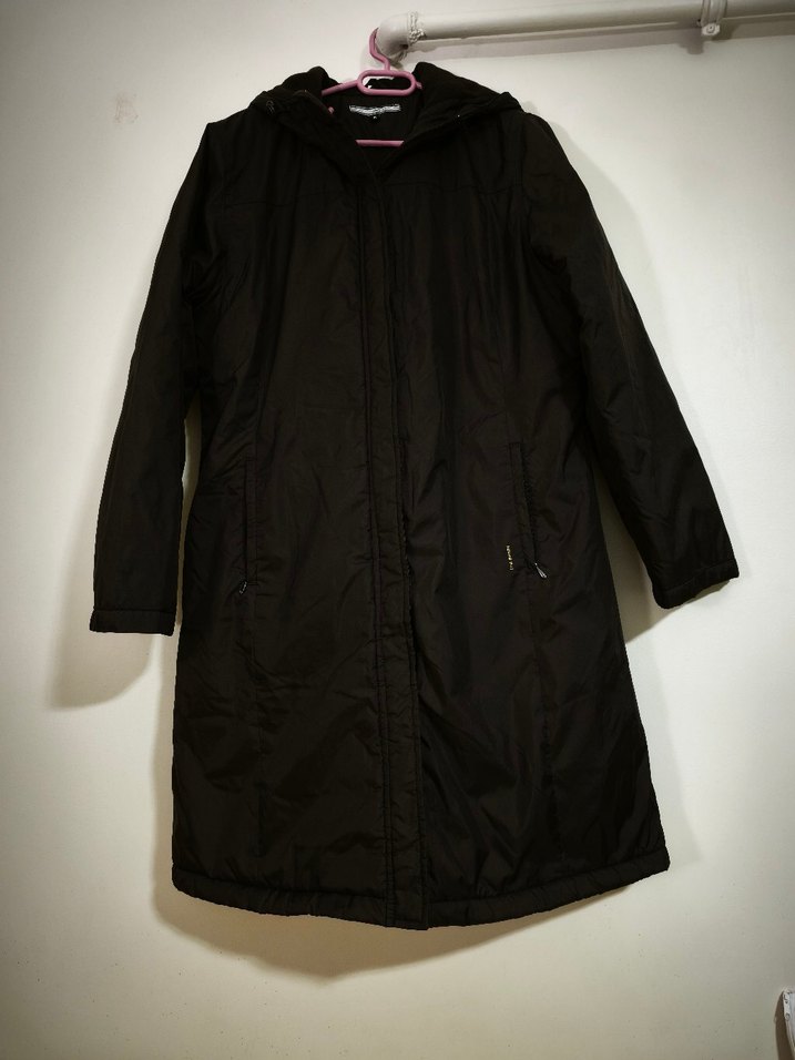 Siyah Uzun Fermuarlı  Mont - Görsel 5