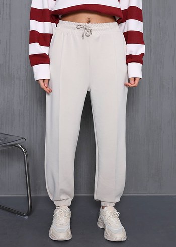 Diğer Kadın Bej Rahat Kesim Sweatpant