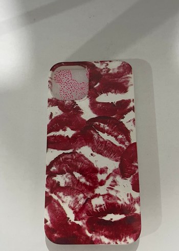 Koyu Kırmızı Parlak Desenli Telefon Kılıfı