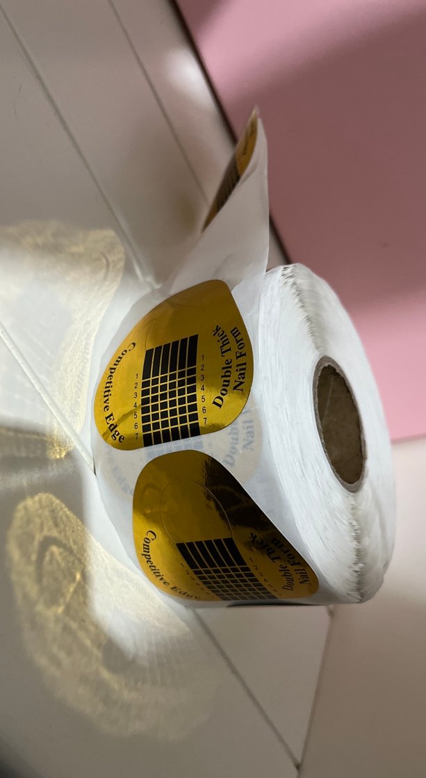 Altın Renkli Tırnak Kalıbı Stickerları - Görsel 2