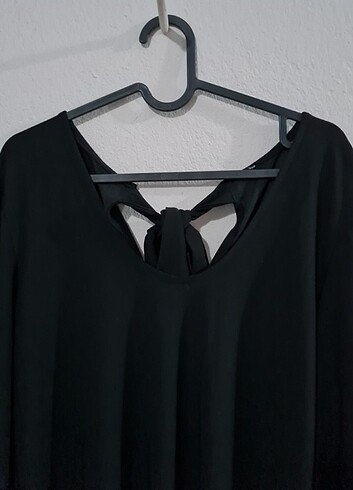 universal Beden siyah Renk Kadın Sırt Detaylı Siyah Elbise