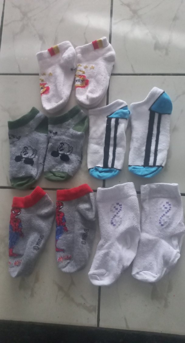 Erkek Çocuk Gri Desensiz Çorap Seti - Görsel 2