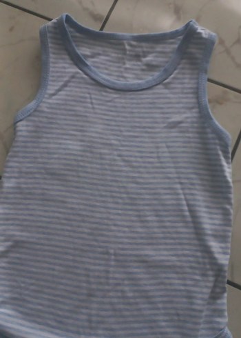 Erkek Bebek Kolsuz Çizgili Body - Görsel 2