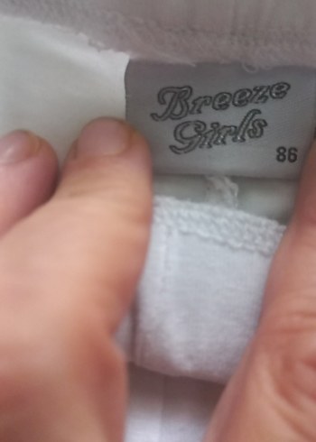 Düğmeli Beyaz Kız Tayt - Görsel 3