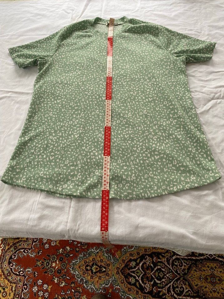 Yeşil Baskılı Düğmeli Hamile Bluzu - Görsel 4