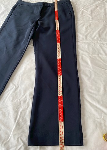 Düğmeli Lacivert Kadın Kot Pantolon - Görsel 2