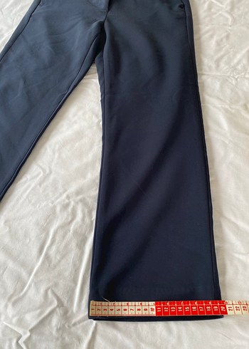 Düğmeli Lacivert Kadın Kot Pantolon - Görsel 3