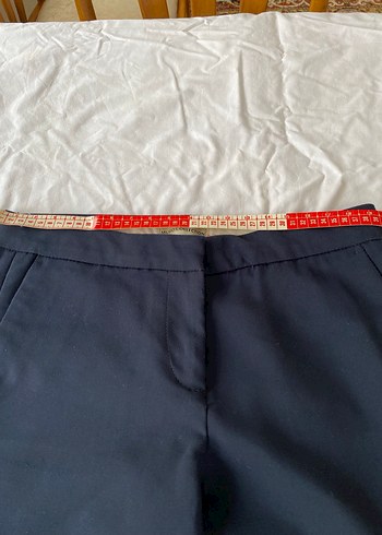 Düğmeli Lacivert Kadın Kot Pantolon - Görsel 5