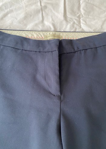 Düğmeli Lacivert Kadın Kot Pantolon - Görsel 7