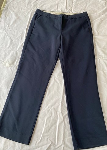 Düğmeli Lacivert Kadın Kot Pantolon - Görsel 8