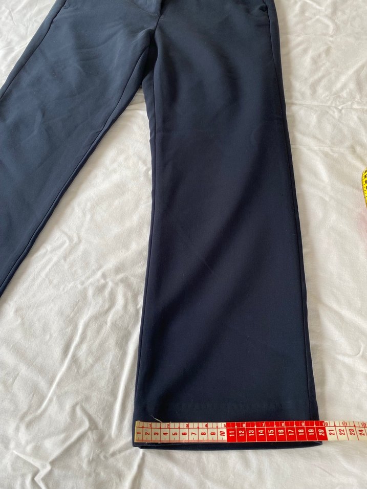 Düğmeli Lacivert Kadın Kot Pantolon - Görsel 3