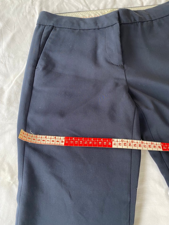 Düğmeli Lacivert Kadın Kot Pantolon - Görsel 4