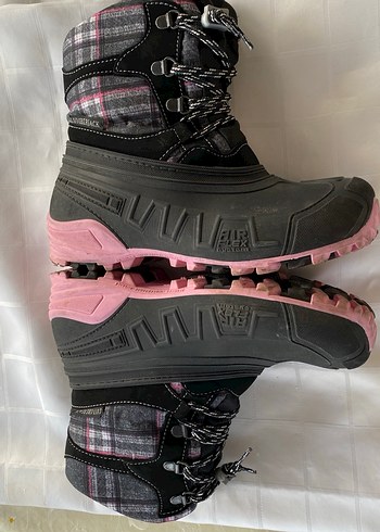 Kız Çocuk Pembe Gri Kürklü Kar Botu - Görsel 3