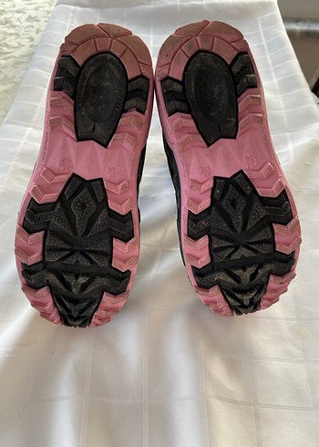 Kız Çocuk Pembe Gri Kürklü Kar Botu - Görsel 4