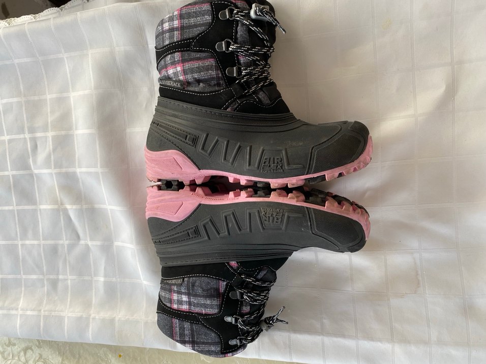 Kız Çocuk Pembe Gri Kürklü Kar Botu - Görsel 3